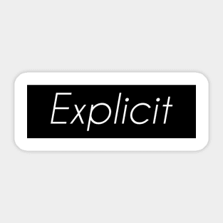 Explicit Sticker